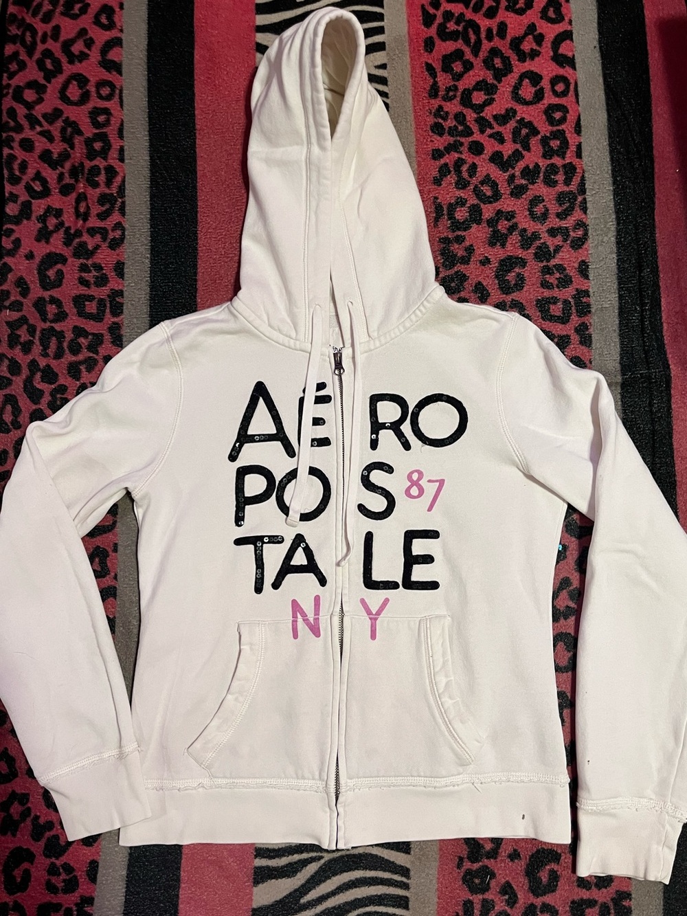 Vintage Aeropostale 2012 sequin zip up jacket